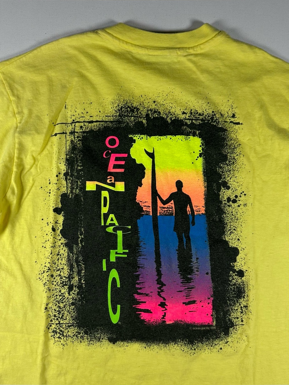 Vintage 80s Ocean Pacific OP Shirt Mens Large Single Stitch Surf Made USA